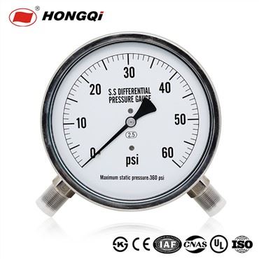 150 ملی میٹر سٹینلیس اسٹیل کے فرقی دباؤ گیج M20 * 1.5 ، G1 / 2 '' ، 1/2 '' NPT ± 2.5٪ درستگی