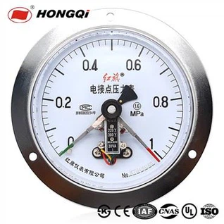 فلانج کے ساتھ الیکٹرک رابطہ پریشر گیج۔