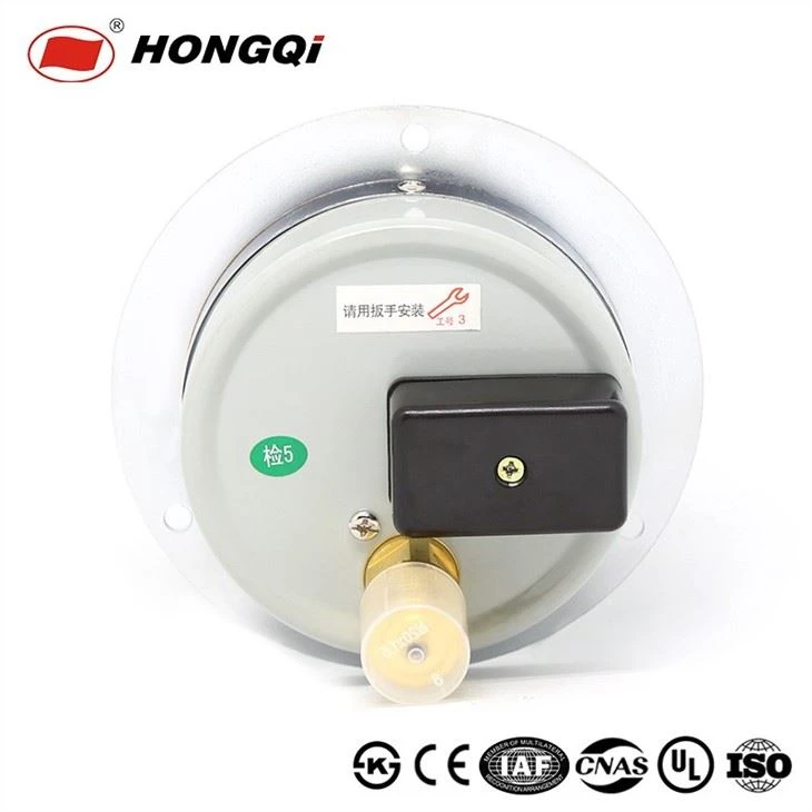 Steel Case Lower Back Connection 0-1MPa Remote Control Warning Gauge